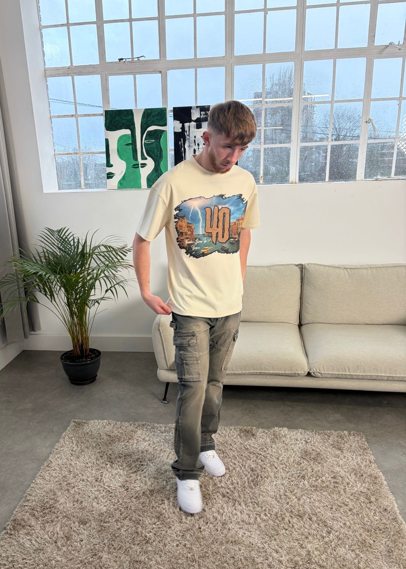 ELEMENTS oversized T-shirts (Beige)